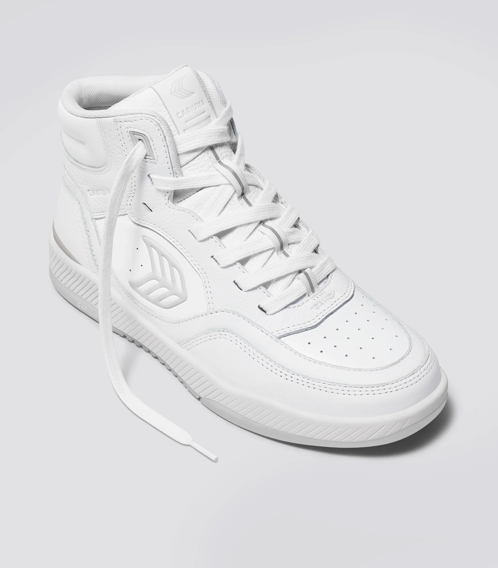 UBA High White Premium Leather Ice Logo Sneaker - Image 3