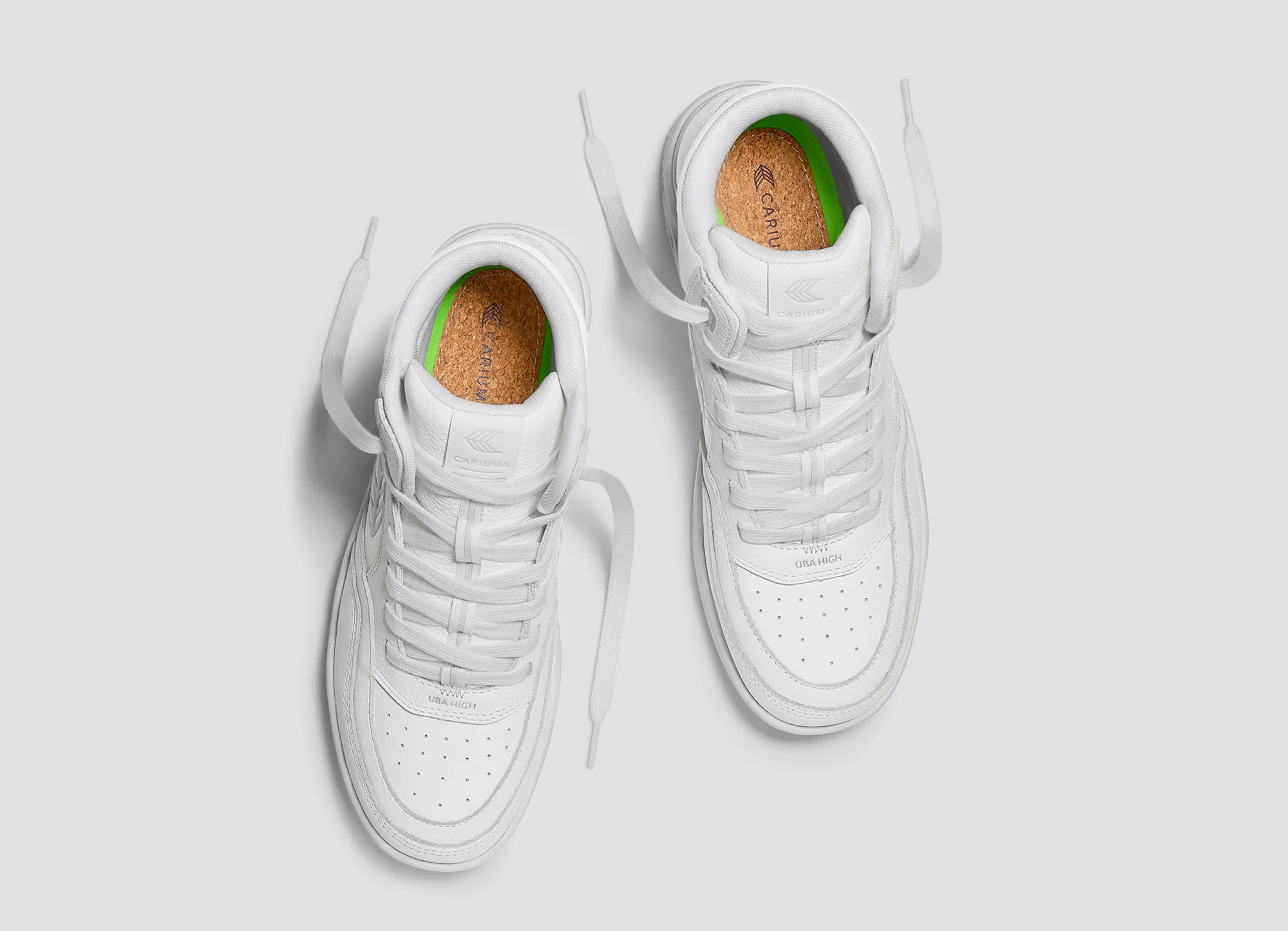 UBA High White Premium Leather Ice Logo Sneaker - Image 8