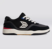 UBA PRO Black Suede and Mesh Ivory Logo Red Sneaker - Image 11