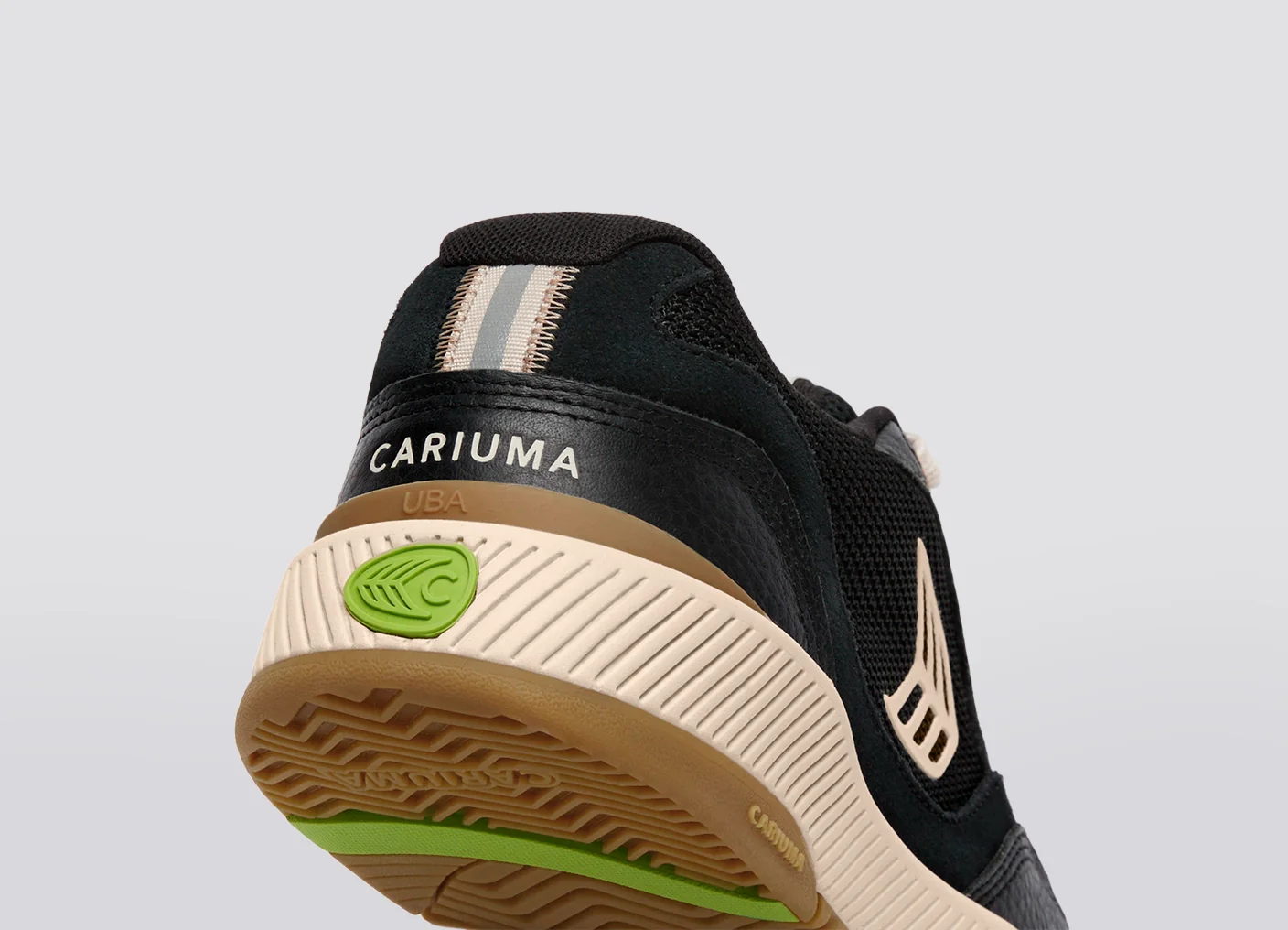 UBA PRO Black Suede and Mesh Light Cream Logo Sneaker - Image 7