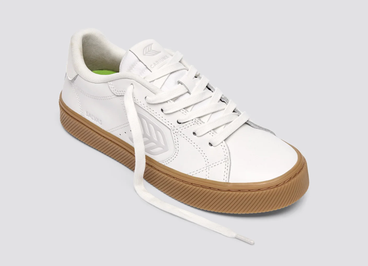 SALVAS Smooth Leather Warm White Logo Gum - Image 4