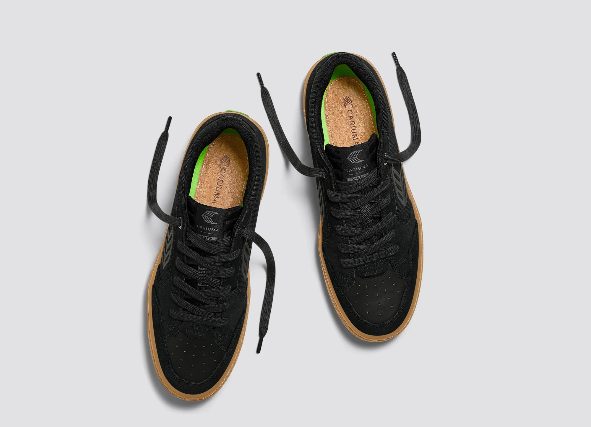 VALLELY PRO Gum Black Suede and Cordura Ash Grey Logo Sneaker - Image 8