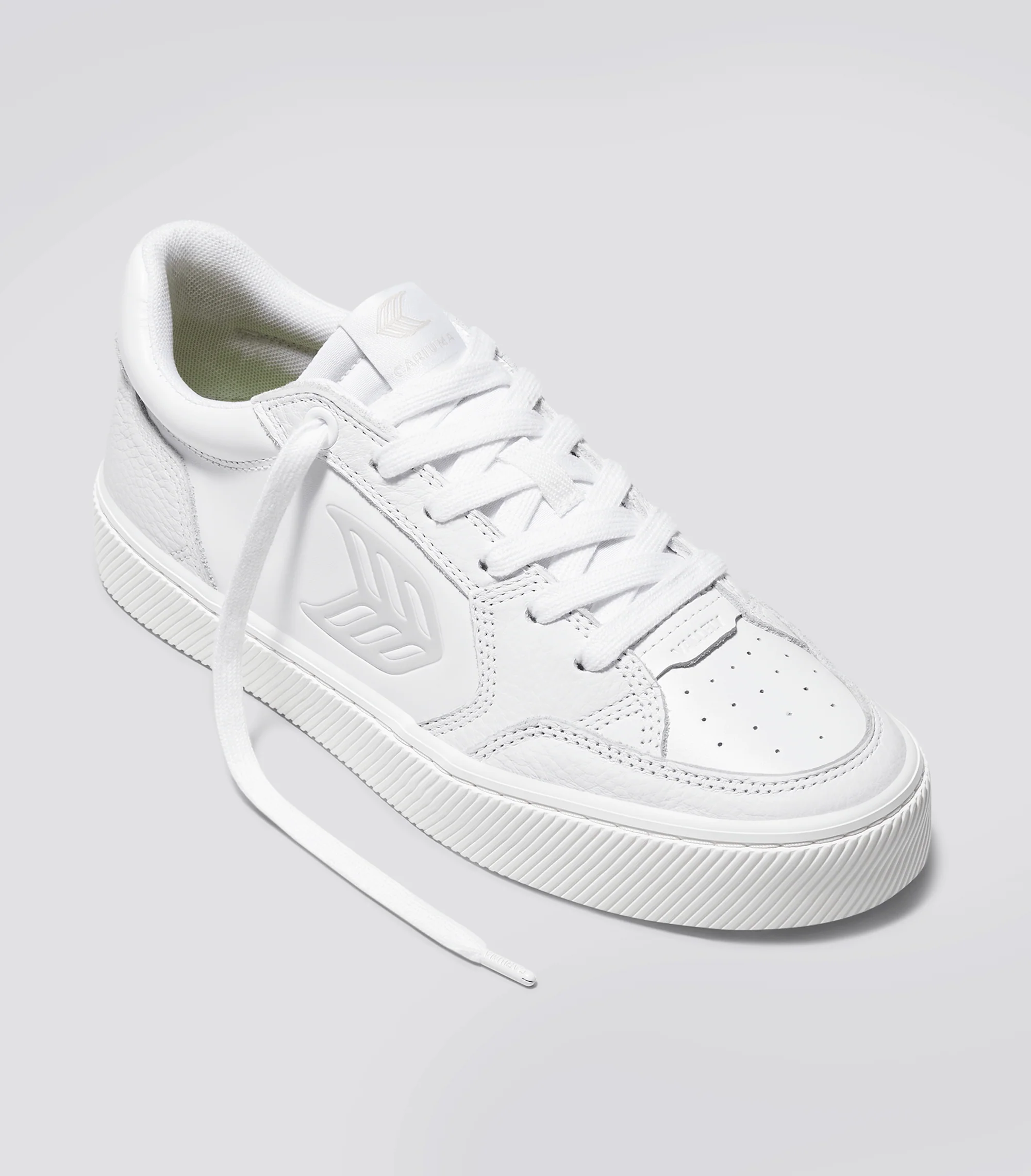 VALLELY White Leather Ice Logo Sneaker - Image 3